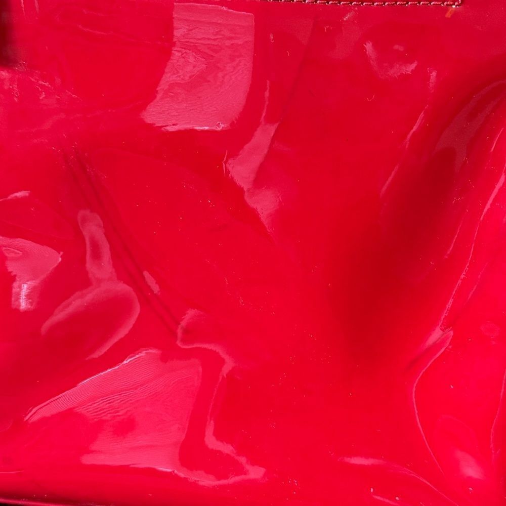 Question Mark ? Handbag Red With Studded Rhinestone Detail Quilted Stitching - Picture 13 of 16